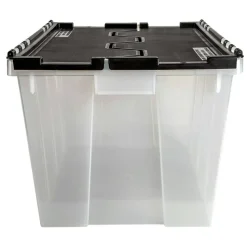 Greenmade Flip-Top Lid Tote, 12 Gallons, Black/Frost