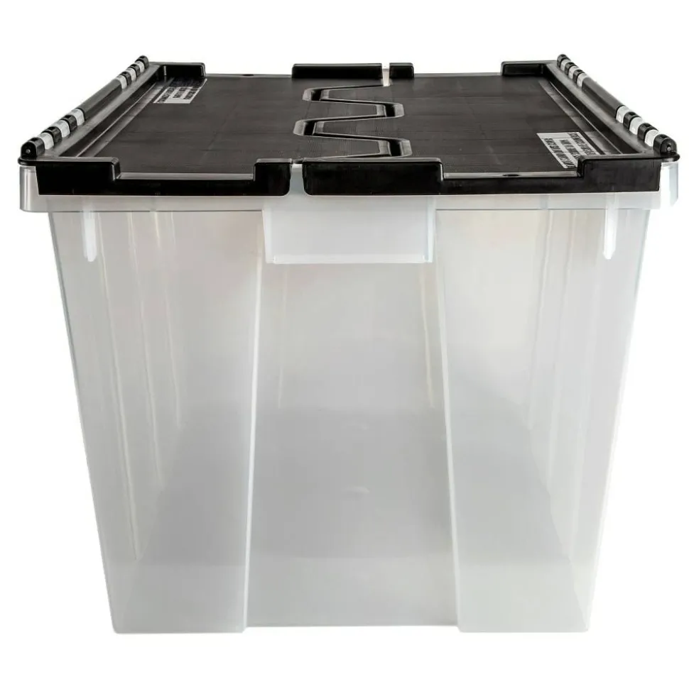 Greenmade Flip-Top Lid Tote, 12 Gallons, Black/Frost