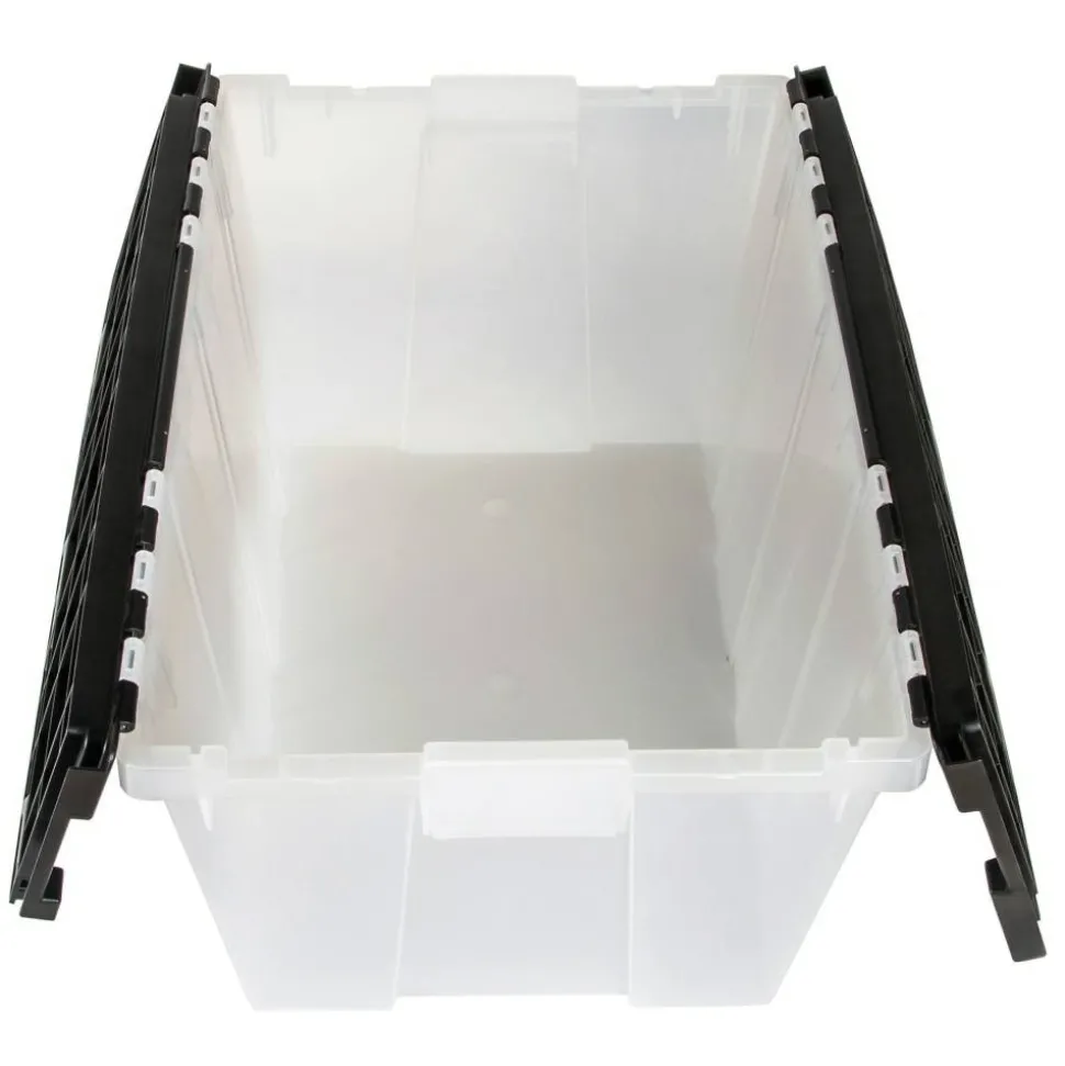 Greenmade Flip-Top Lid Tote, 12 Gallons, Black/Frost
