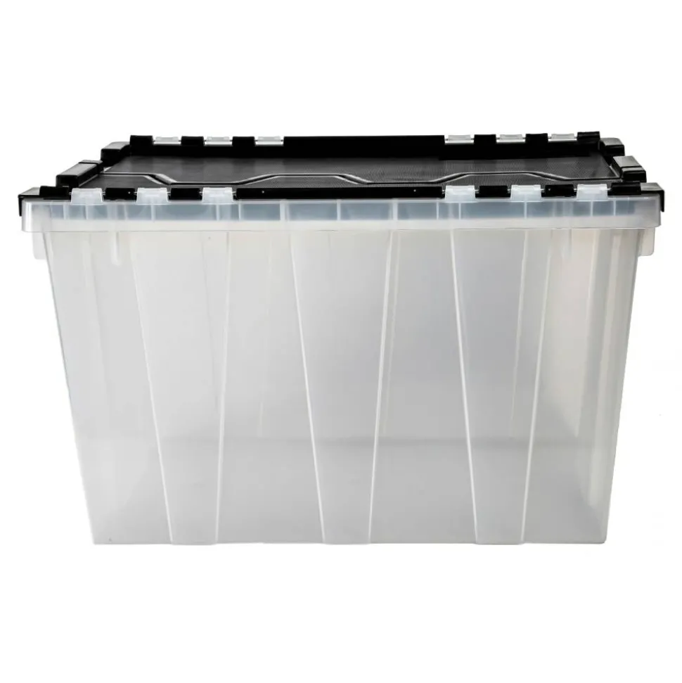 Greenmade Flip-Top Lid Tote, 12 Gallons, Black/Frost