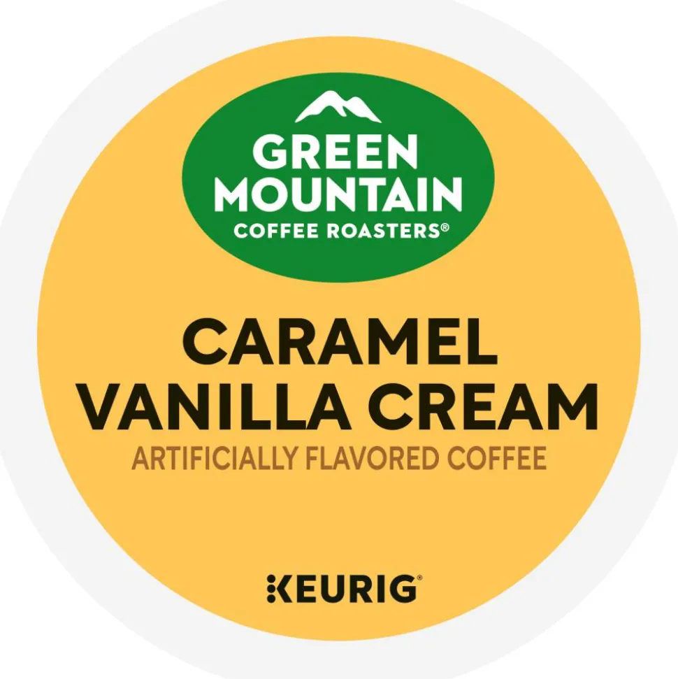 Green Mountain Coffee Caramel Vanilla Cream Coffee K-Cup Pods, Light Roast, Box Of 48 Pods