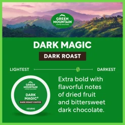 Green Mountain Coffee Dark Magic Extra-Bold Coffee K-Cup Pods, Dark Roast, Classic, Box Of 48 Pods