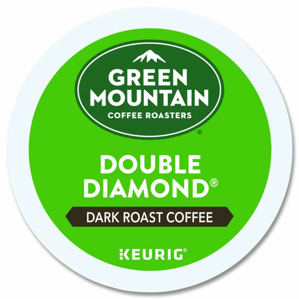 Green Mountain Coffee Double Black Diamond Coffee K-Cups, Dark Roast, 96/Carton
