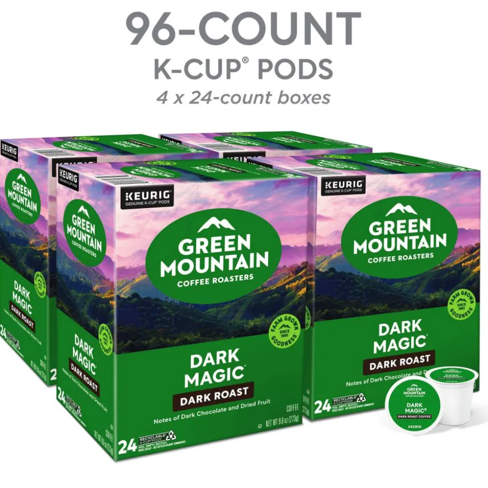 Green Mountain Coffee K-Cups, Dark Magic, Dark Roast, 96 K-Cups