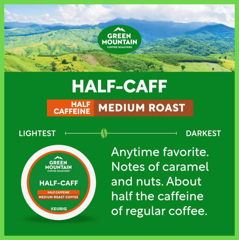 Green Mountain Coffee K-Cups, Half-Calf, 24 K-Cups