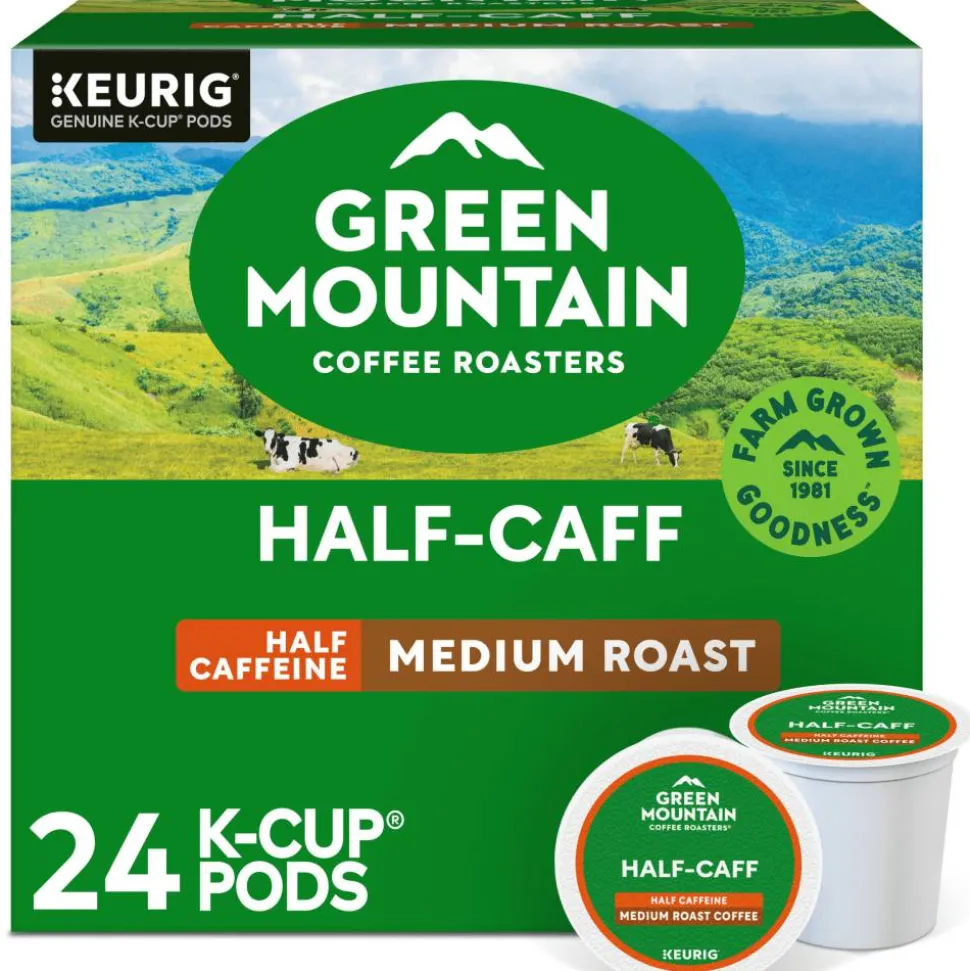 Green Mountain Coffee K-Cups, Half-Calf, 24 K-Cups