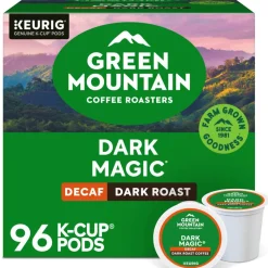Green Mountain Coffee Roasters Dark Magic Decaf Keurig Single-Serve K-Cup Pods, Dark Roast, 24 Pods Per Pack, Case Of 4 Packs