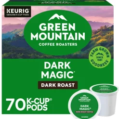 Green Mountain Coffee Roasters Dark Magic Keurig Single-Serve K-Cup Pods, Dark Roast Coffee 70 Count