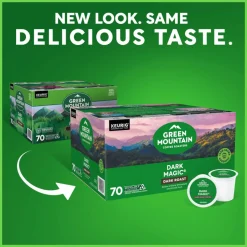 Green Mountain Coffee Roasters Dark Magic Keurig Single-Serve K-Cup Pods, Dark Roast Coffee 70 Count