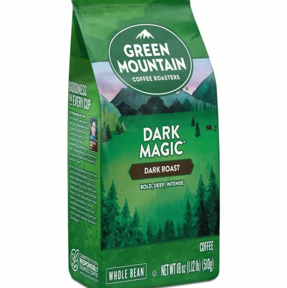 Green Mountain Coffee Whole Bean Coffee, Dark Roast, Dark Magic, 18 Oz Per Bag