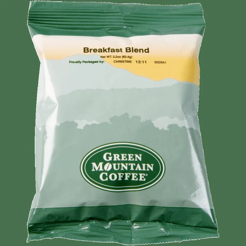 Green Mountain Ground Coffee Fraction Packs, Breakfast Blend, Light Roast, 2.2 oz, 100 Fraction Packs