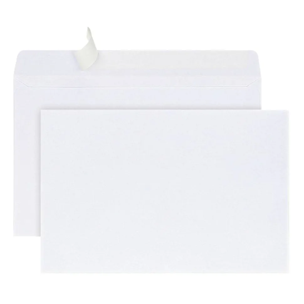Greeting Card Envelopes, A9, 5-3/4" x 8-3/4", Clean Seal, White, Box Of 100