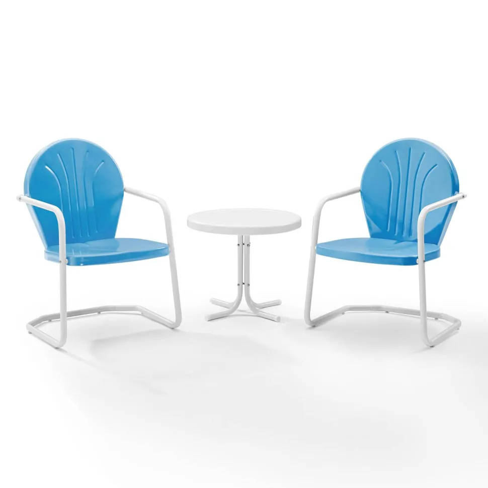 Griffith 3Pc Outdoor Metal Armchair Set
