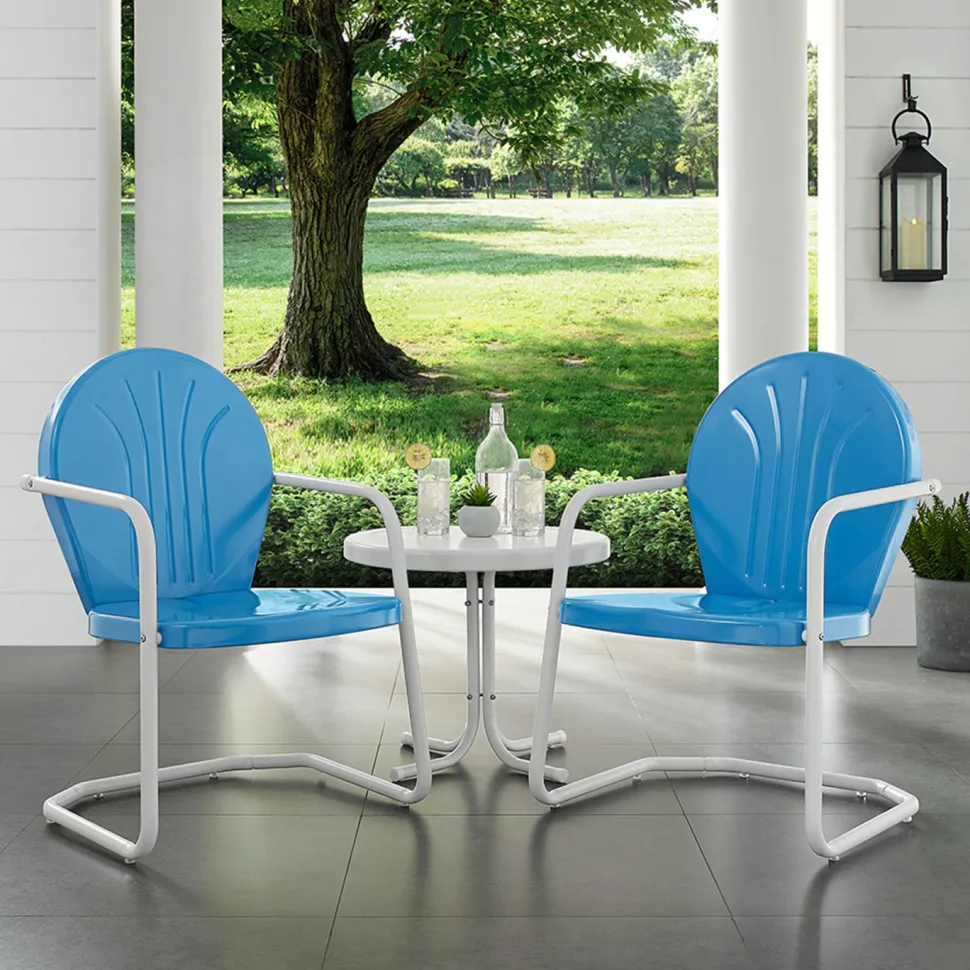 Griffith 3Pc Outdoor Metal Armchair Set