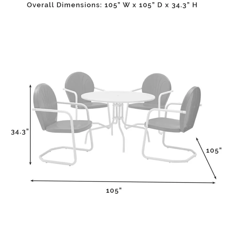 Griffith 5Pc Outdoor Metal Dining Set