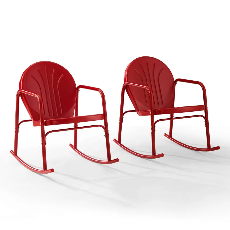 Griffith 2Pc Outdoor Metal Rocking Chair Set