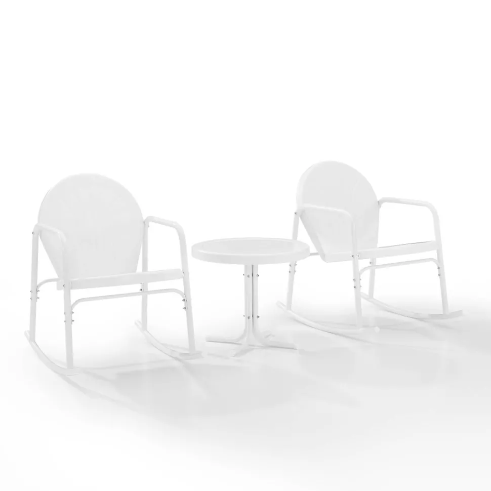 Griffith 3Pc Outdoor Metal Rocking Chair Set
