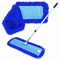Gritt Commercial All-In-One Microfiber Dust Mop Set with Telescopic Handle, 36 x 5, Blue Microfiber Head, 40