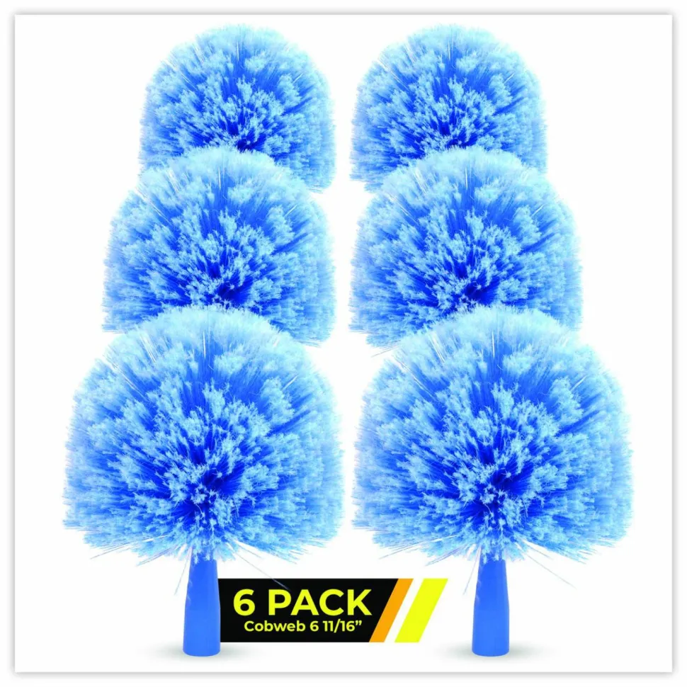 Gritt Commercial Cobweb/Corner Duster Brush, 8" Length, 6/Pack