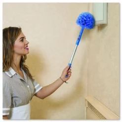 Gritt Commercial Cobweb/Corner Duster Brush with 20" Pole, 2/Kit