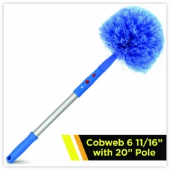 Gritt Commercial Cobweb/Corner Duster Brush with 20" Pole