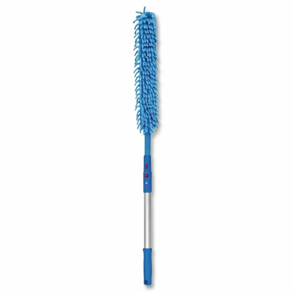 Gritt Commercial Flexible Wand Duster with Microfiber and Chenille Sleeve and 20" Pole