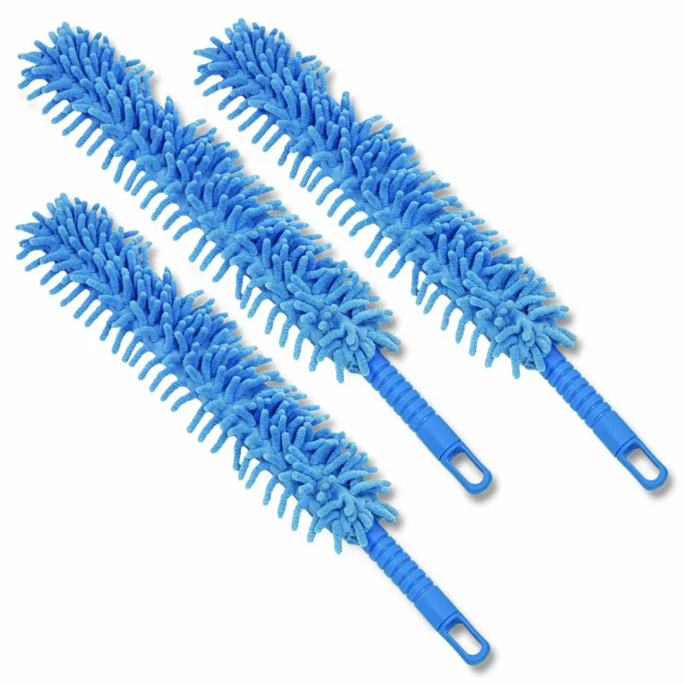Gritt Commercial Flexible Wand Duster with Microfiber and Chenille Sleeve, 22" Length, 3/Pack