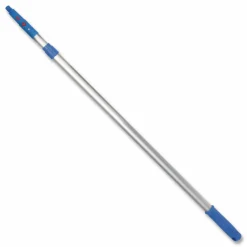Gritt Commercial 6 ft Telescopic Aluminum Extension Pole with Click/Lock Adapter Cone, 3.5 ft to 6 ft, Blue/Silver, 2/Pack