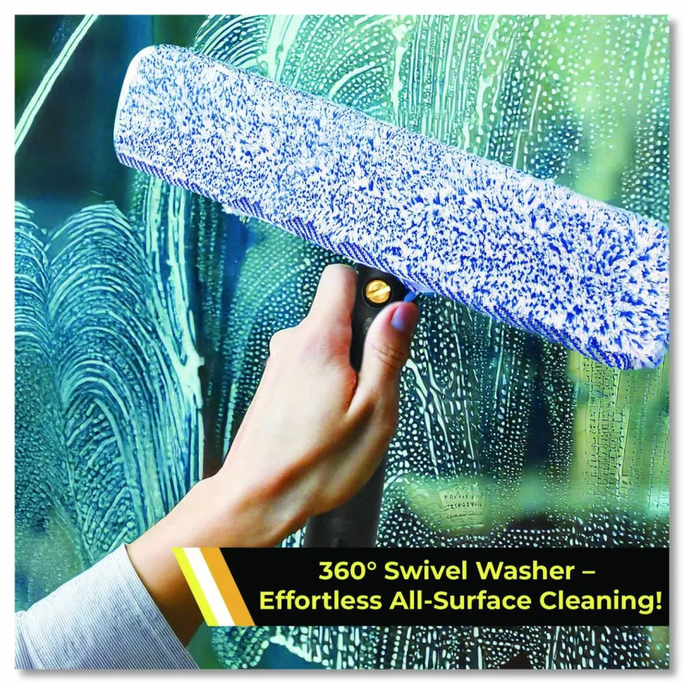Gritt Commercial Heavy-Duty Swivel Window Washer, 18" Wide Blade