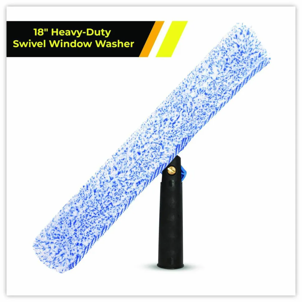 Gritt Commercial Heavy-Duty Swivel Window Washer, 18" Wide Blade