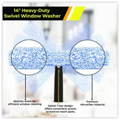 Gritt Commercial Heavy-Duty Swivel Window Washer, 14