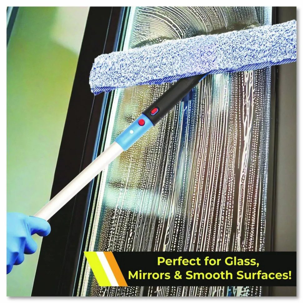Gritt Commercial Heavy-Duty Swivel Window Washer, 14" Wide Blade