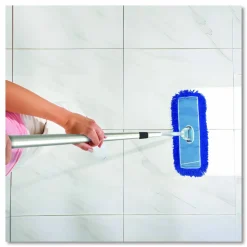 Gritt Commercial Microfiber Looped Dust Mop Pad Head, 24 x 5, Blue