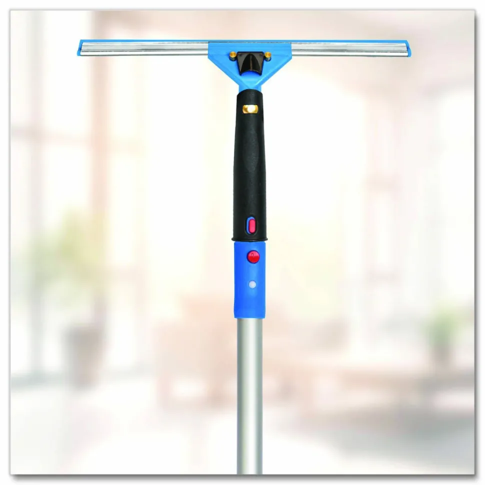 Gritt Commercial Pro Window Washing Kit with Swivel Squeegee and 6 ft Telescopic Pole, 14" Wide Blade, 2/Kit