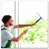 Gritt Commercial Pro Window Washing Kit with Swivel Window Squeegee and 20" Pole, 14" Wide Blade