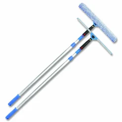 Gritt Commercial Pro Window Washing Kit with Squeegee, Washer and 6 ft Telescopic Pole, 18