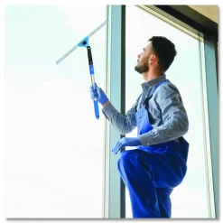 Gritt Commercial Pro Window Washing Kit with Squeegee, Washer and 20" Pole, 18" Blade Width, 2/Kit