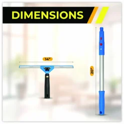 Gritt Commercial Pro Window Washing Kit with Swivel Window Squeegee and 20