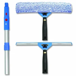 Gritt Commercial Pro Window Washing Kit with Squeegee, Washer and 6 ft Telescopic Pole, 14