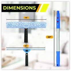 Gritt Commercial Pro Window Washing Kit with Squeegee, Washer and 20