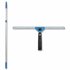 Gritt Commercial Pro Window Washing Kit with Swivel Squeegee and 6 ft Telescopic Pole, 18" Wide Blade