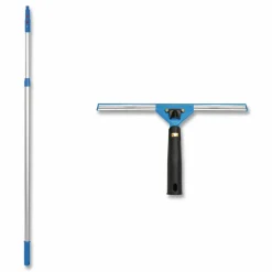 Gritt Commercial Pro Window Washing Kit with Swivel Squeegee and 6 ft Telescopic Pole, 14