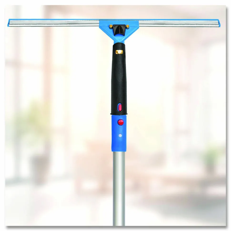 Gritt Commercial Pro Window Washing Kit with Squeegee, Washer and 6 ft Telescopic Pole, 18" Wide Blade, 3/Kit