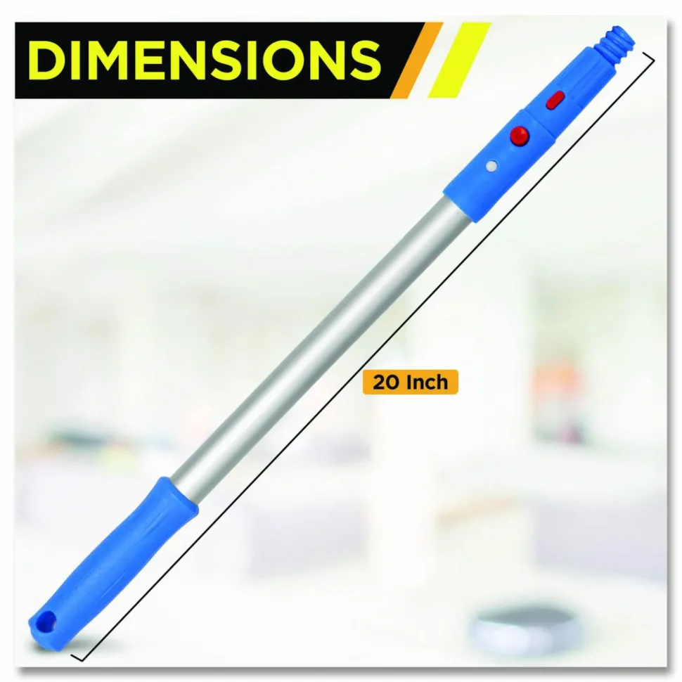 Gritt Commercial Pro Window Washing Kit with Squeegee, Washer and 6 ft Telescopic Pole, 18" Wide Blade, 3/Kit