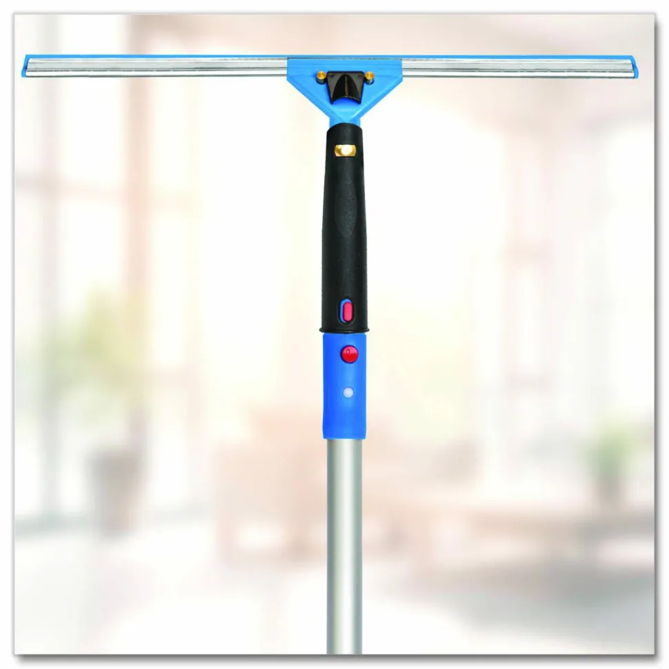 Gritt Commercial Pro Window Washing Kit with Swivel Squeegee and 6 ft Telescopic Pole, 18" Wide Blade, 2/Kit
