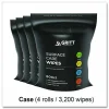 Gritt Commercial Surface Care Wipes, 1-Ply, 6 x 8, Fresh, White, 800/Pack, 4 Packs/Carton