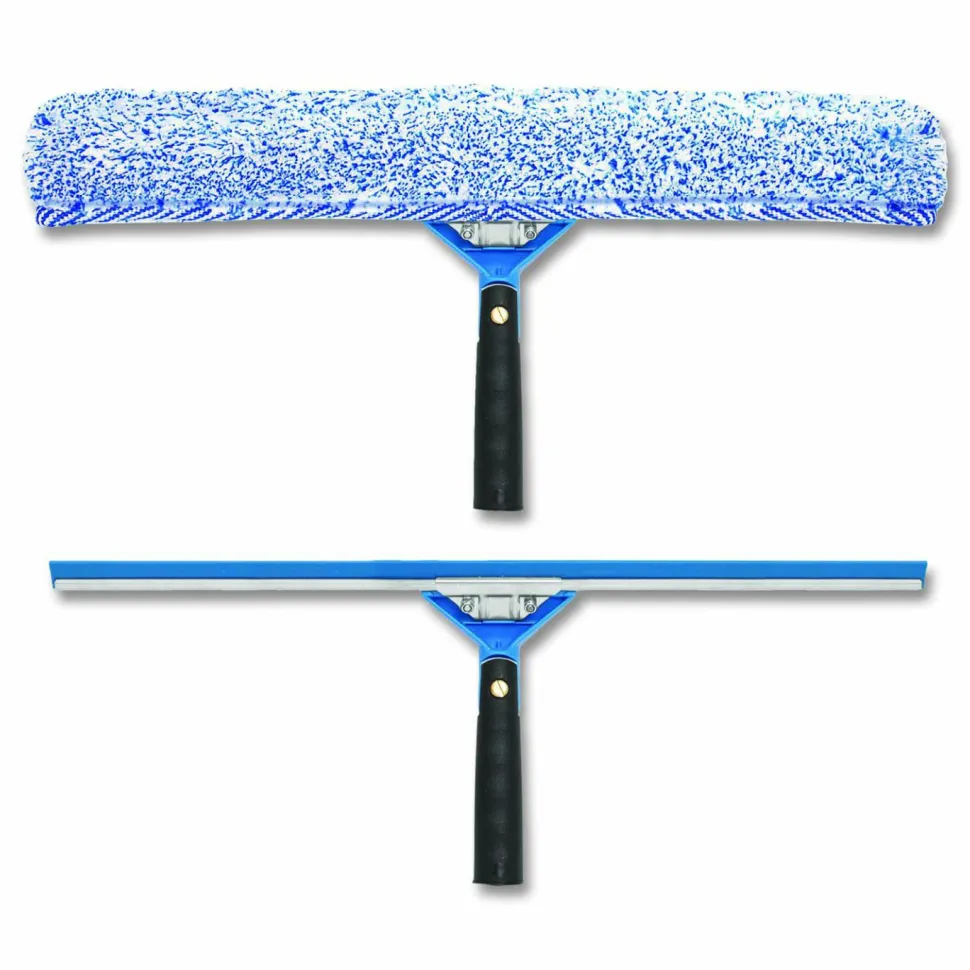 Gritt Commercial Swivel Window Washing Kit with Squeegee and Washer, 18" Wide