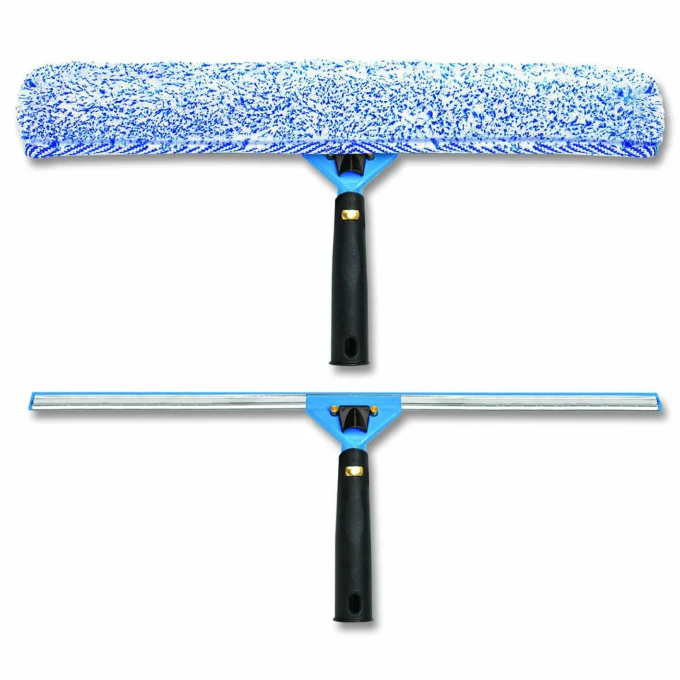 Gritt Commercial Swivel Window Washing Kit with Squeegee and Washer, 18" Wide