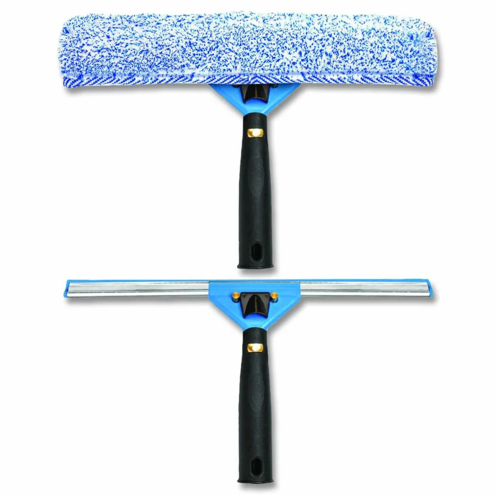 Gritt Commercial Swivel Window Washing Kit with Squeegee and Washer, 14" Wide