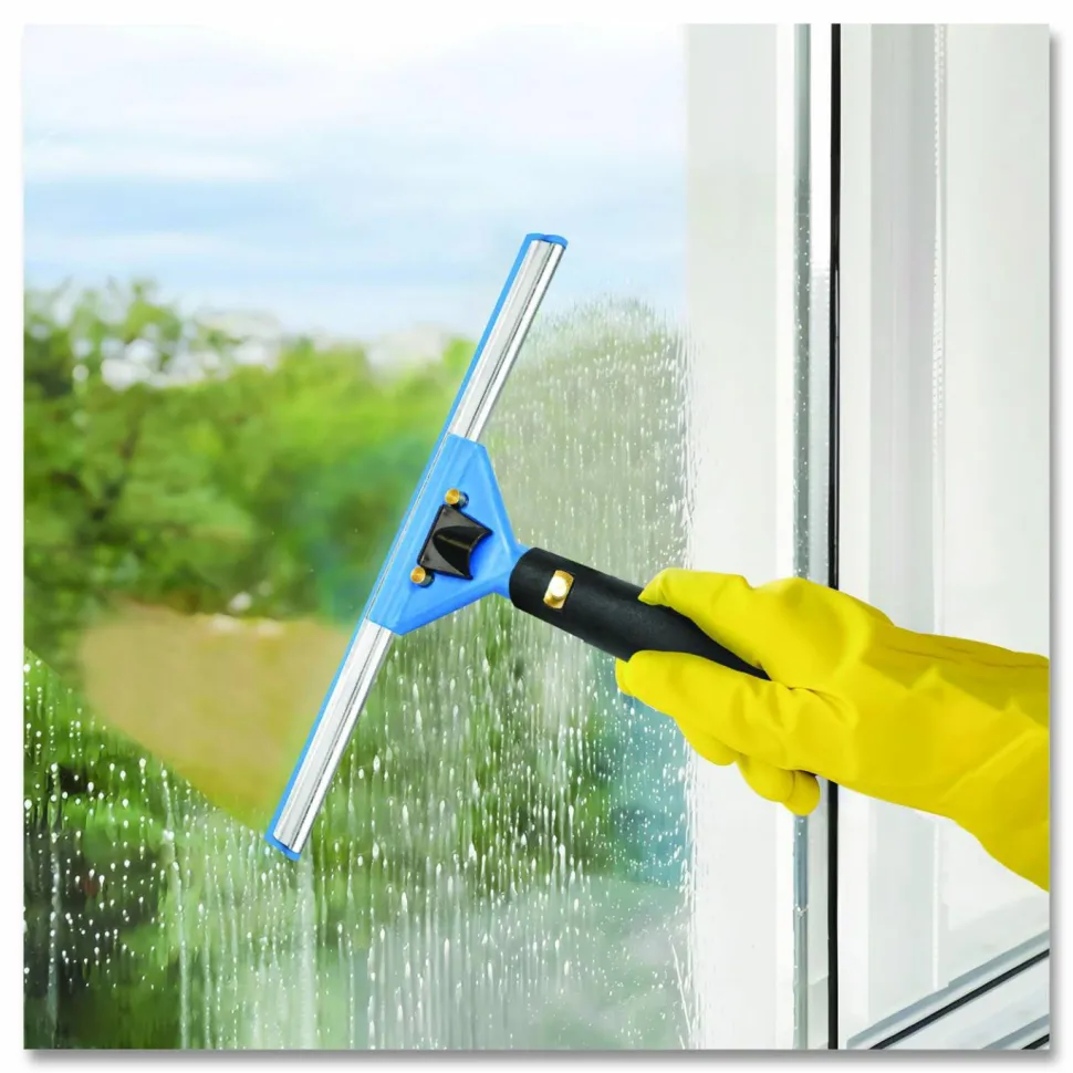 Gritt Commercial Swivel Window Squeegee with Quick Release, 14" Wide Blade